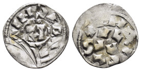ITALY. Lucca. Heinrich III-V (1039-1125). Denaro.

Obv : + IHPERΛTOR.
Large H.

Rev : + EИRICVS / LVCA.
Legend.
Biaggi 1056; Metcalf Crusades 10-15.

...