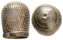 ANCIENT BYZANTINE THIMBLE.(9th-110th century).Ae.

Weight : 31.8 gr
Diameter : 29 mm