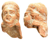 ROMAN HEAD of GODDESS(?).(1st-3rd century).Terracotta.

Weight : 16.8 gr
Diameter : 42 mm