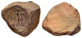 ANCIENT ROMAN TERRACOTTA SEAL / BULLA.(1st-2nd Century).

Weight : 2.9 gr
Diameter : 20 mm