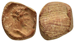 ANCIENT ROMAN TERRACOTTA SEAL / BULLA.(1st-2nd Century).

Weight : 1.1 gr
Diameter : 12 mm