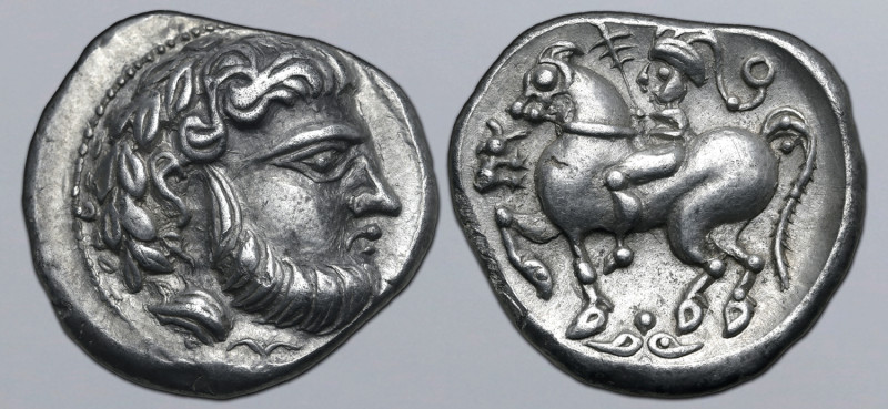 Celts in Eastern Europe AR Tetradrachm. Baumreiter Type. Circa 3rd century BC. C...