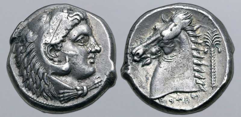 Sicily, Siculo-Punic AR Tetradrachm. ‘Quaestors’ issue. Entella(?), circa 300-28...