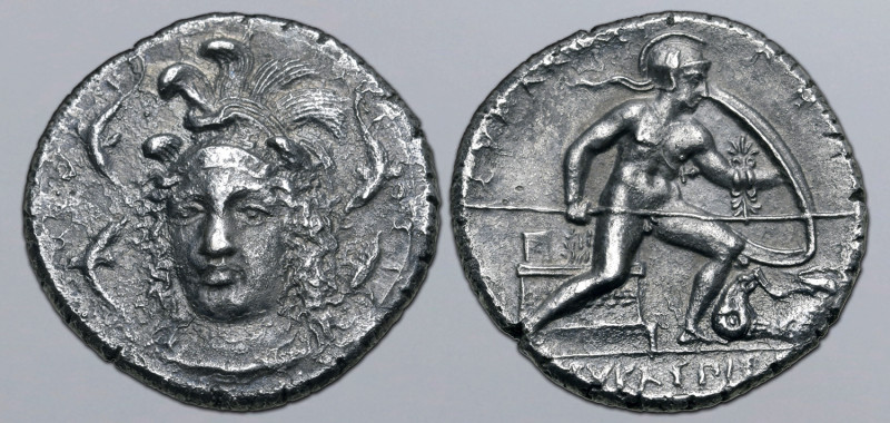 Sicily, Syracuse AR Drachm. Time of Dionysios I, circa 405-400 BC. Unsigned dies...