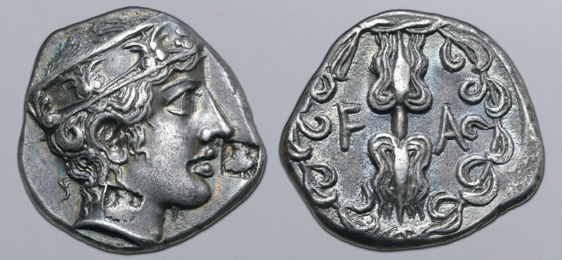 Elis, Olympia AR Stater. ‘Hera’ mint, circa 98th Olympiad = 388 BC. Head of Hera...