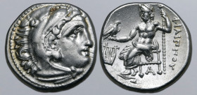 Kingdom of Macedon, Philip III Arrhidaios AR Drachm. Struck under Menander or Kleitos, in the types of Alexander III. 'Kolophon', circa 323-319 BC. He...