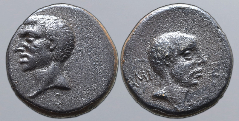 Pontos, uncertain mint (Amisos?) Æ 21mm. Late 1st century BC. Bare male head (Oc...