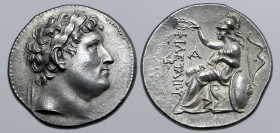 Kingdom of Pergamon, Eumenes I AR Tetradrachm. Struck in the name of Philetairos. Pergamon, circa 255-241 BC. Laureate head of Philetairos to right / ...