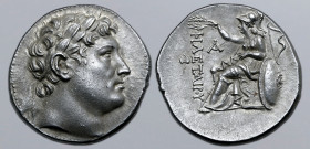 Kingdom of Pergamon, Eumenes I AR Tetradrachm. Struck in the name of Philetairos. Pergamon, circa 255-241 BC. Laureate head of Philetairos to right / ...