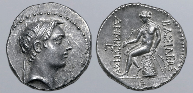 Seleukid Empire, Demetrios I Soter AR Tetradrachm. Susa, 162-150 BC. Diademed he...