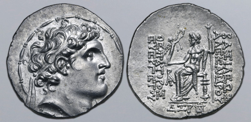 Seleukid Empire, Alexander I Balas AR Tetradrachm. Antioch on the Orontes, dated...