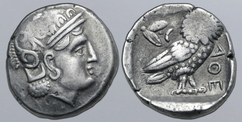 Baktria, 'Athenian Series' AR Tetradrachm. Uncertain mint in the Oxus region, ci...