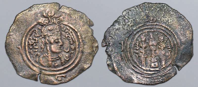 Sasanian Kingdom, Queen Bōrān (Buran) Æ Unit. WYHC (Weh-az-Amid-Kavad) mint, dat...