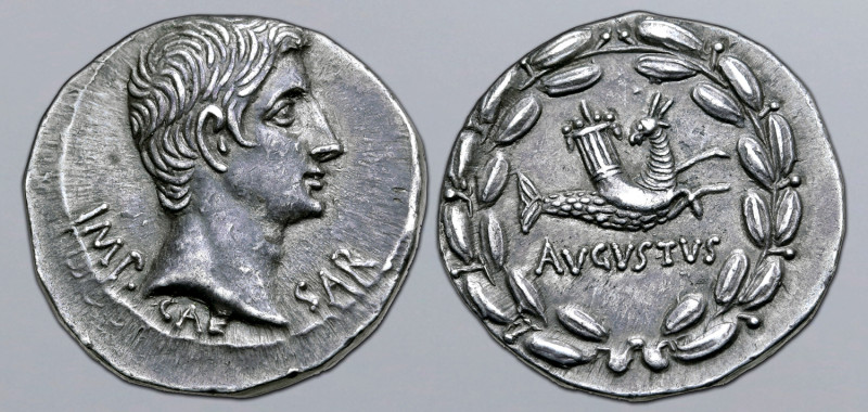 Augustus AR Cistophorus of Ephesus, Ionia. Circa 25 BC. IMP•CAESAR, bare head to...