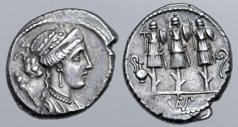 Faustus Cornelius Sulla AR Denarius. Rome, 56 BC. Laureate, diademed and draped ...