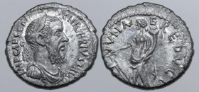 Pescennius Niger AR Denarius. Antioch, AD 193-194. IMP CAES C PESC NIGER IVST AV, laureate, draped and cuirassed bust to right / [FO]RTVNAE REDVCI, Fo...