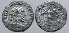 Jotapian BI Antoninianus. Nicopolis Seleuciae, AD 248-249. IM C M F R IOTAPIANVS [AV](?) (sic), radiate and cuirassed bust to right / VICTORIA AVG, Vi...