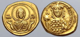 Constantine X Ducas AV Tetarteron Nomisma. Constantinople, AD 1059-1067. Facing bust of the Virgin orans, nimbate, wearing pallium and maphorium; MP-Θ...