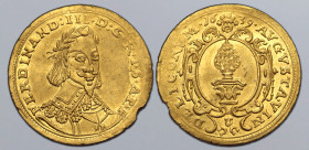 German States, Augsburg (Free City) AV Ducat. In the name of Ferdinand III (Holy Roman Emperor). 1639. FERDINAND: III • D: G • R • I • S • A • P • F, ...