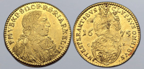 German States, Bayern (Bavaria, Electorate). Ferdinand Maria AV 1 Goldgulden. 1675. F • M • V • B & P • S • D • C • P • R S • R • I • A •R & EL • L • ...
