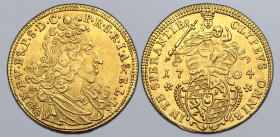 German States, Bayern (Bavaria, Electorate). Maximilian II Emanuel AV Goldgulden. 1704. M • E • V • B & P • S • D • C • P • R • S • R • I • A & E • L ...