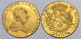 German States, Bayern (Bavaria, Electorate). Maximilian IV Joseph AV Ducat. 1803. D • G • MAXIM • IOSEPH • C • P • R • V • B • D • S • R • I • A • & •...