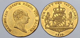 German States, Bayern (Bavaria, Kingdom). Maximilian I Joseph AV Ducat. Munich mint, 1810. MAXIMILIAN IOSEPH KOENIG VON BAIERN, head to right / FÜR GO...