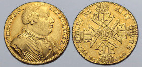 German States, Brandenburg-Preußen (Brandenburg-Prussia, Kingdom). Friedrich Wilhelm I AV ½ Wilhelms d'Or. Berlin mint, 1740. Ernst Georg Neubauer, mi...