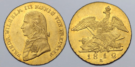 German States, Brandenburg-Preußen (Brandenburg-Prussia, Kingdom). Friedrich Wilhelm III AV Friedrichs d'or. Berlin mint, 1812A. FRIEDR • WILHELM III ...