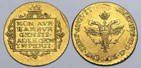 German States, Hamburg (Free Hanseatic City) AV 2 Ducats. In the name of Josef II (Holy Roman Emperor). 1789. Otto Heinrich Knorre, mintmaster. MON • ...