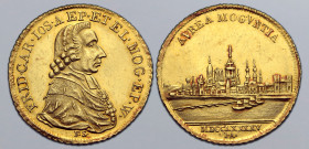 German States, Mayence (Mainz, Archdiocese). Friedrich Karl Joseph von Erthal AV Ducat. 1795. Dies by Friedrich Stieler; Joseph Aatz, mintmaster. FRID...