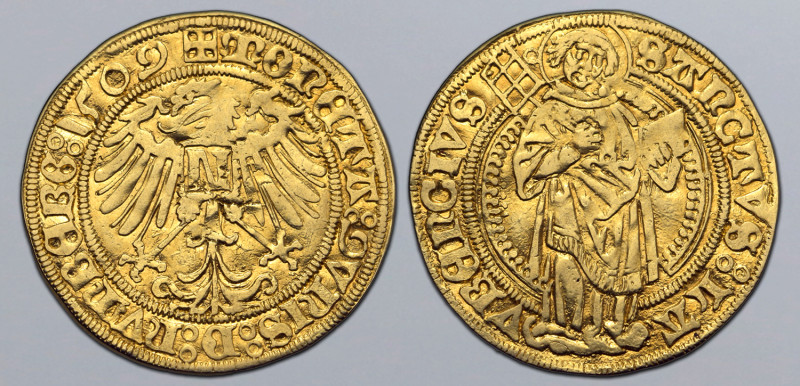 German States, Nürnberg (Nuremberg, Free Imperial City) AV Goldgulden. 1509. ✠ M...