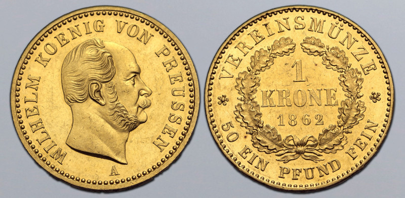 German States, Preußen (Prussia, Kingdom). Wilhelm I AV Krone. 1862. WILHELM KOE...