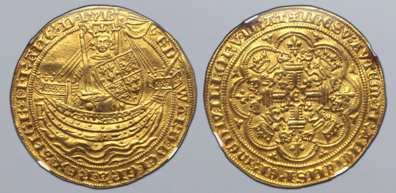 Great Britain, Plantagenet. Edward III AV Noble. Fourth coinage. Pre-Treaty peri...