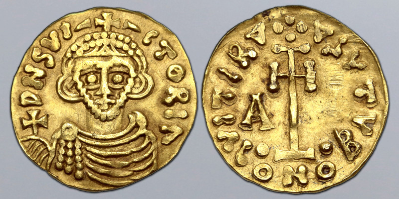 Lombard Kingdom, Beneventum. Arichis II AV Tremissis. 765-774. D NS VICTORIΛ , c...