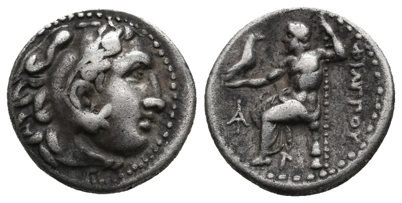 KINGS OF MACEDON, Philip III Arrhidaios. (323-317 BC). AR Drachm. 4.16g 17.5m