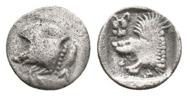 MYSIA, Kyzikos. (450-400 BC). AR Hemiobol. 0.45g 9.3m