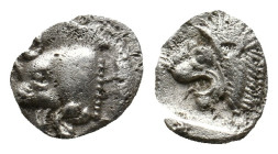 MYSIA, Kyzikos. (450-400 BC). AR Obol. 0.77g 8.7m