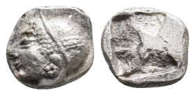 IONIA, Phokaia. (Circa 521-478 BC). AR Diobol. 1.52g 9.70m