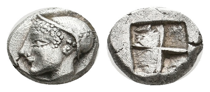 IONIA, Phokaia. (Circa 521-478 BC). AR Diobol. 1.31g 9.6m