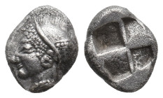 IONIA, Phokaia. (Circa 521-478 BC). AR Diobol. 1.3g 10.8m