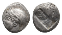 IONIA, Phokaia. (Circa 521-478 BC). AR Diobol. 1.28g 9.2m