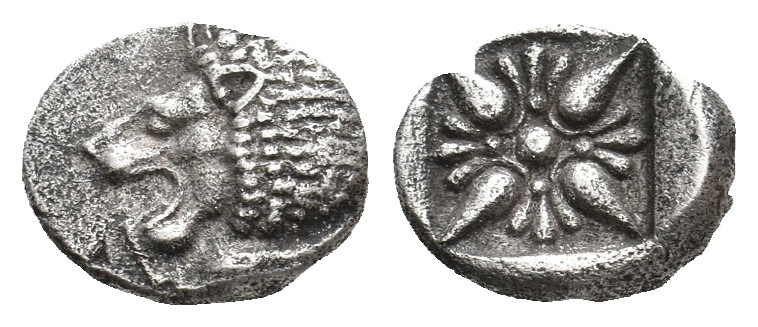 IONIA, Miletos. (Late 6th-early 5th centuries BC). AR Obol or Hemihekte. 1.18g 1...