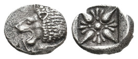 IONIA, Miletos. (Late 6th-early 5th centuries BC). AR Obol or Hemihekte. 1.18g 10m