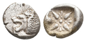 IONIA, Miletos. (Late 6th-early 5th centuries BC). AR Obol or Hemihekte. 1.12g 10.40m