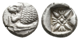IONIA, Miletos. (Late 6th-early 5th centuries BC). AR Obol or Hemihekte. 1.16g 9.7m