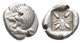 IONIA, Miletos. (Late 6th-early 5th centuries BC). AR Obol or Hemihekte. 1.17g 10.2m