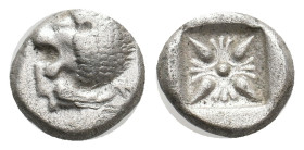 IONIA, Miletos. (Late 6th-early 5th centuries BC). AR Obol or Hemihekte. 1.13g 9.3m