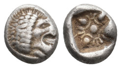 IONIA, Miletos. (Late 6th-early 5th centuries BC). AR Obol or Hemihekte. 1.28g 9.8m