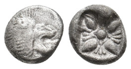 IONIA, Miletos. (Late 6th-early 5th centuries BC). AR Obol or Hemihekte. 1.15g 9.2m